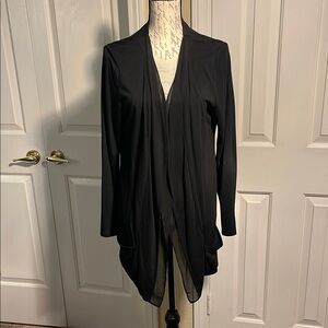 Style & Co. Black Open Front Cardigan